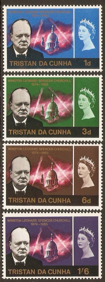 Tristan da Cunha 1966 Churchill Commemoration Set. SG89-SG92.