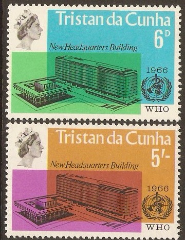 Tristan da Cunha 1966 WHO HQ Inauguration Set. SG99-SG100.