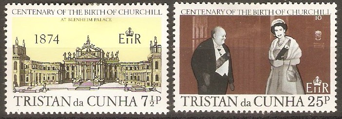 Tristan da Cunha 1974 Churchill Centenary Set. SG193-SG194.