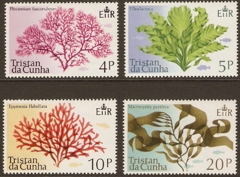 Tristan da Cunha 1975 Sea Plants Stamps Set. SG196-SG199.
