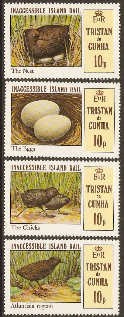Tristan da Cunha 1981 Rail Bird Stamp Set. SG315-SG318.