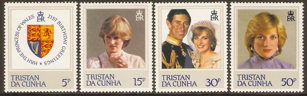 Tristan da Cunha 1982 Princess of Wales Birthday Set. SG327-SG33