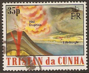 Tristan da Cunha 1982 35p Volcanoes Series Stamp. SG340.