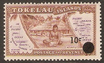 Tokelau Islands 1967 10c on d Decimal series. SG11.