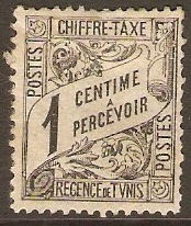 Tunisia 1901 1c Black - Postage Due Stamp. SGD28.