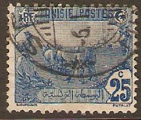 Tunisia 1906 25c Blue on toned paper. SG37.