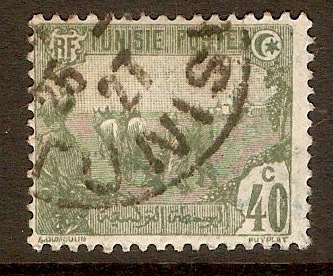 Tunisia 1923 40c Green. SG108.