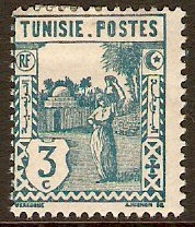 Tunisia 1926 3c Steel blue. SG126.