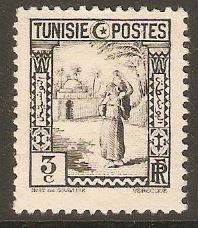 Tunisia 1931 3c Black. SG174.