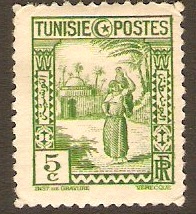 Tunisia 1931 5c Bright green. SG175.