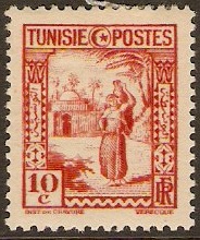 Tunisia 1931 10c Scarlet. SG176.