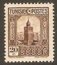 Tunisia 1931 20c Brown. SG178.