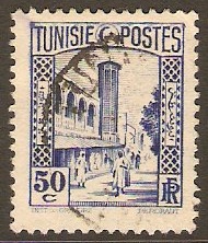 Tunisia 1931 50c Deep ultramarine. SG182.