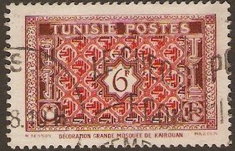 Tunisia 1947 6f Orange-red and red-brown. SG305.