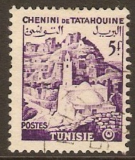 Tunisia 1954 5f Bright violet. SG374.