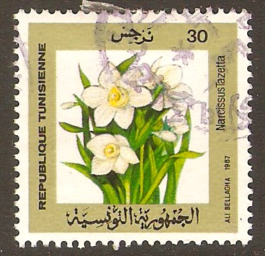 Tunisia 1987 30m Flowers series. SG1140.