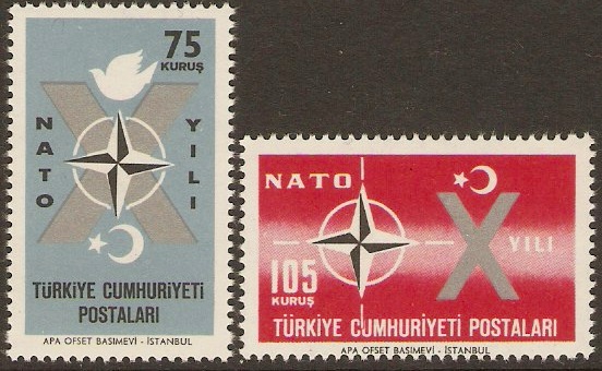 Turkey 1962 NATO Stamps. SG1970-SG1971.