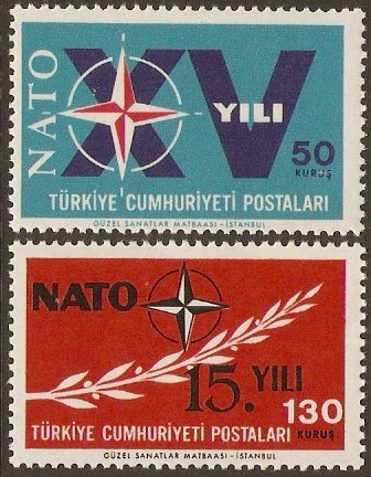 Turkey 1964 NATO Stamps. SG2049-SG2050.