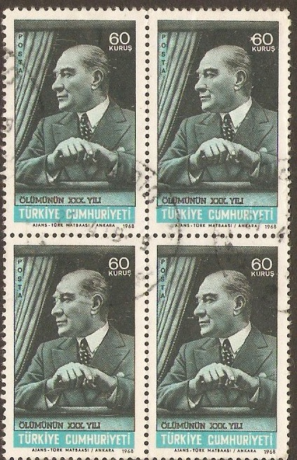 Turkey 1968 60k Ataturk Commemoration Series. SG2254.