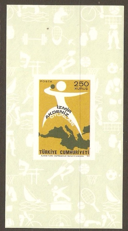 Turkey 1971 Mediterranean Games Sheet. SGMS2392.