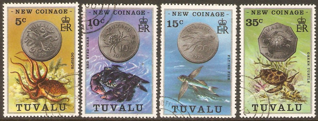 Tuvalu 1976 New Coinage Stamps Set. SG26-SG29.