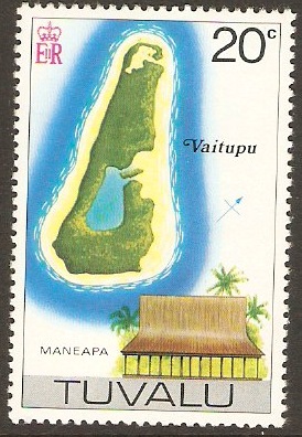 Tuvalu 1976 20c Maps and Cultural Series. SG38.