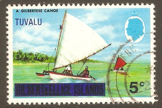 Tuvalu 1976 5c Overprint Series. SG5.