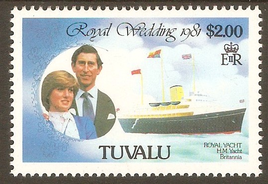 Tuvalu 1981 $2 Royal Wedding & Royal Yachts. SG172.