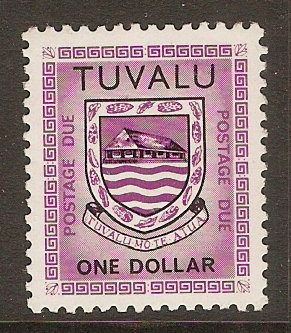 Tuvalu 1981 $1 Postage Due. SGD9.