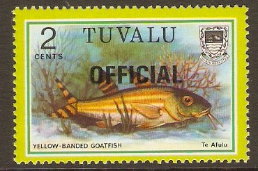 Tuvalu 1981 2c Fishes Official Stamps Series. SGO2