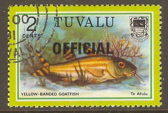 Tuvalu 1981 2c Fishes Official Stamps Series. SGO2.