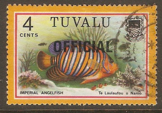 Tuvalu 1981 4c Fishes Official Stamps Series. SGO3.