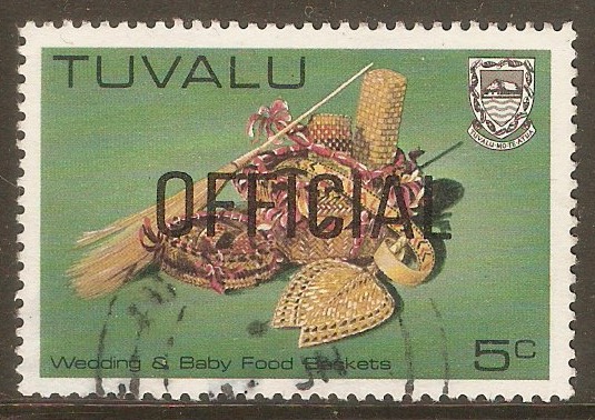 Tuvalu 1983 5c Handicraft Official Stamp Series. SGO20 - Click Image to Close
