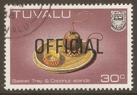 Tuvalu 1983 30c Handicraft Official Stamp Series. SGO25