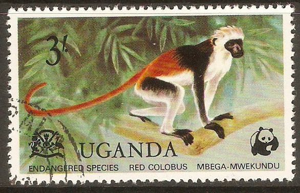 Uganda 1977 3s Endangered Species series. SG202.