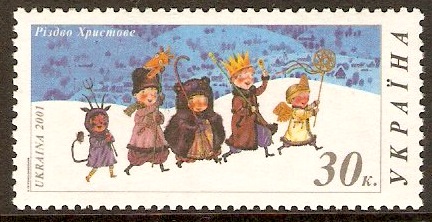 Ukraine 2001 30k Christmas Stamp. SG406.