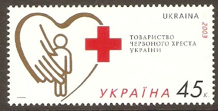 Ukraine 2003 45k Red Cross Stamp. SG492.
