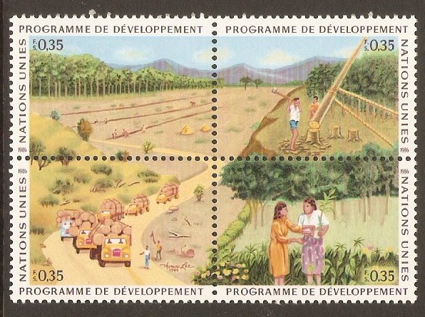 United Nations 1986 Timber Production set. SGG142-SGG145.