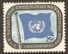 United Nations 1951 25c UN Flag. SG9.