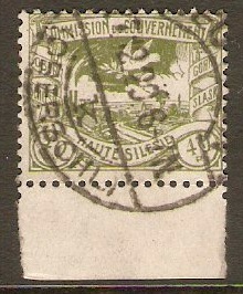 Upper Silesia 1920 40pf Green. SG27.