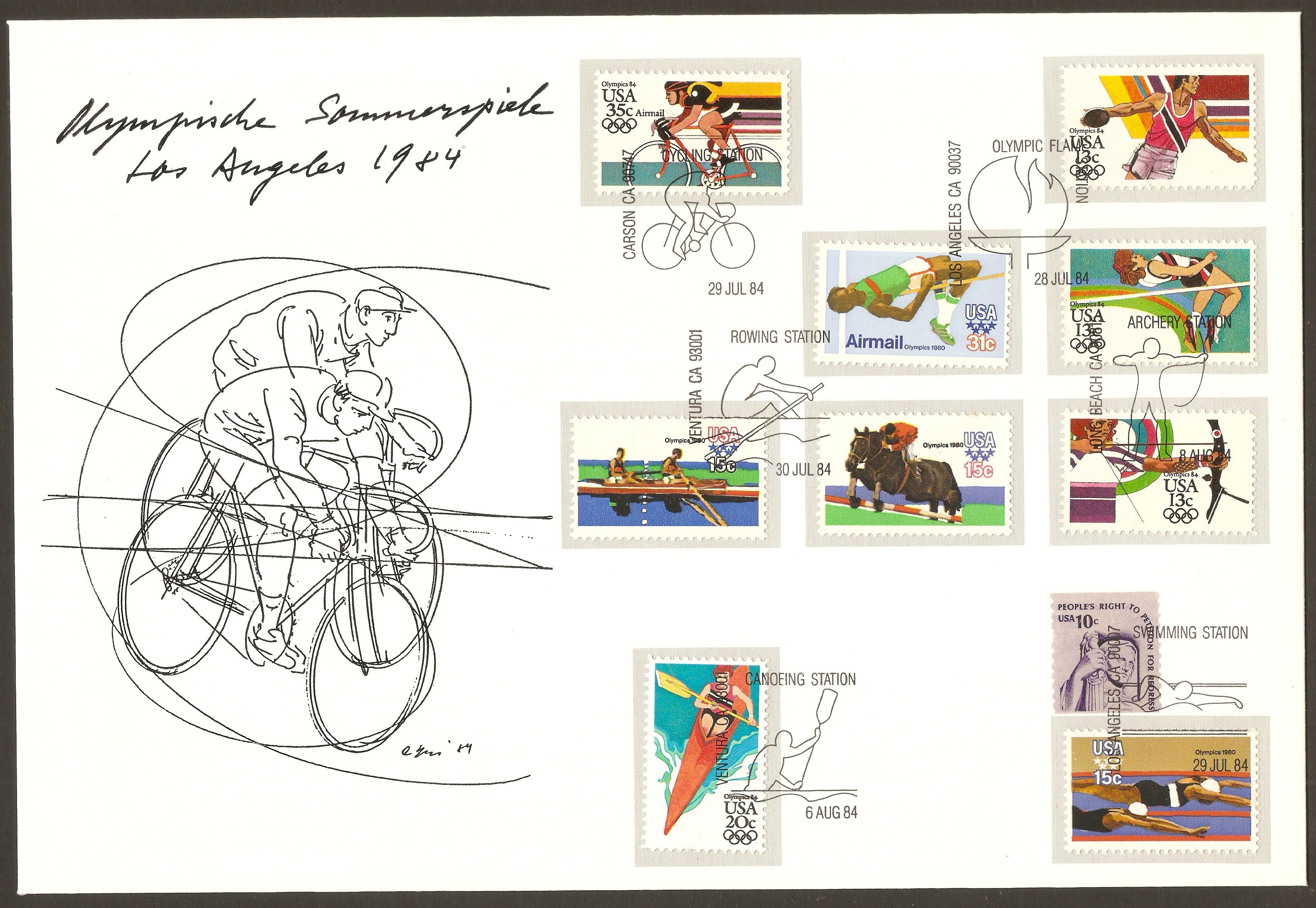 United States 1979 Moscow Olympics Souvenir Cover.