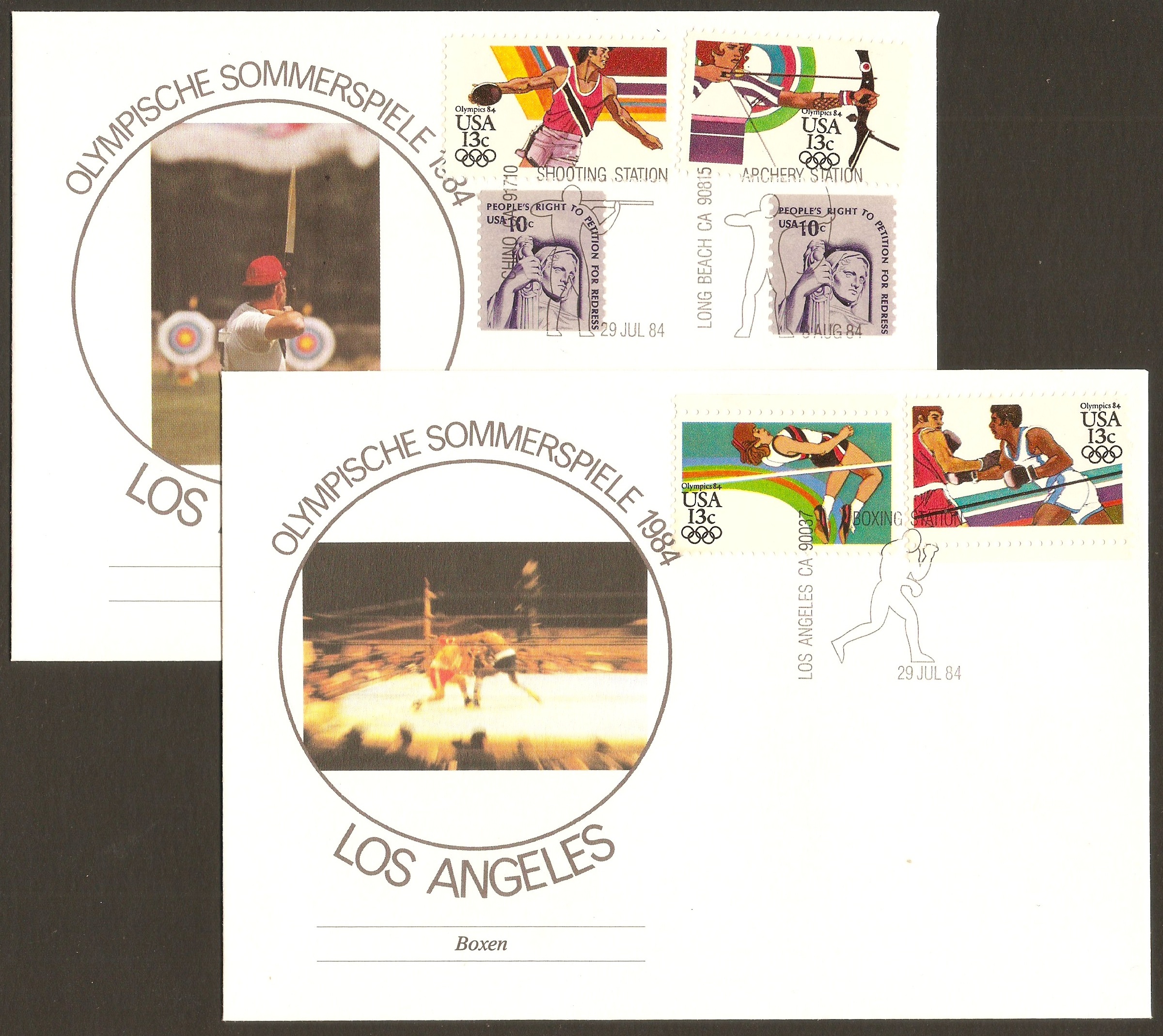 United States 1983 Los Angeles Olympics Souvenir Cover.