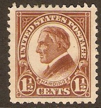 United States 1922 1c Yellow-brown - Harding. SG561.