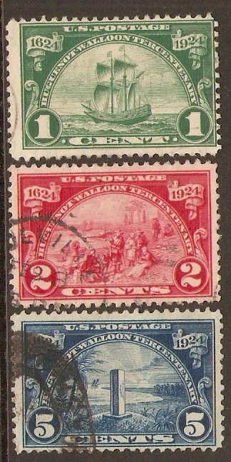 United States 1924 Huguenot-Walloon Anniversary set. SG618-SG619