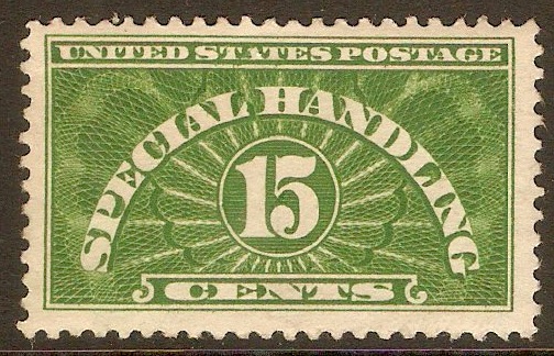 United States 1925 15c Special Handling stamp. SGSH625.