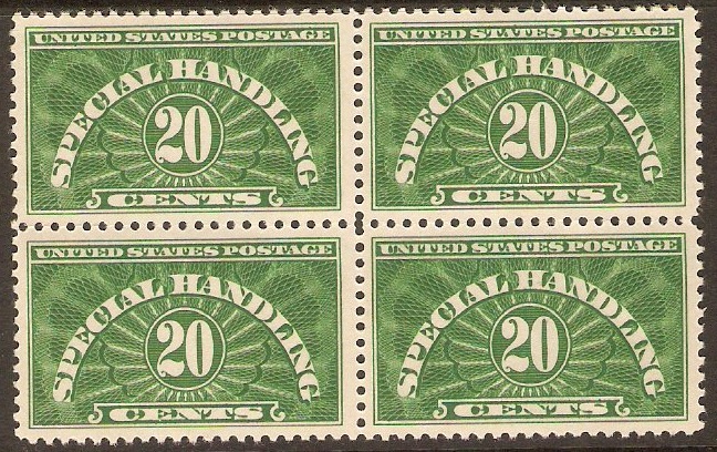 United States 1925 20c Special Handling Stamp. SGSH626.