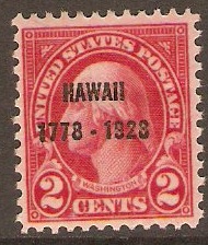 United States 1928 2c Carmine - Hawaii Discovery series. SG649.