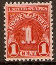 United States 1931 1c Scarlet - Postage Due. SGD703a.