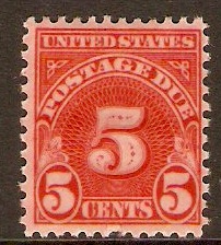United States 1931 5c Scarlet - Postage Due. SGD706a.