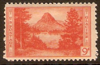 United States 1934 9c Vermilion - National Parks series. SG747.